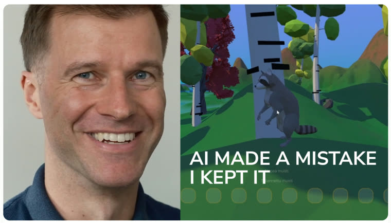 Konstantin Nikkari, and a scene from the game